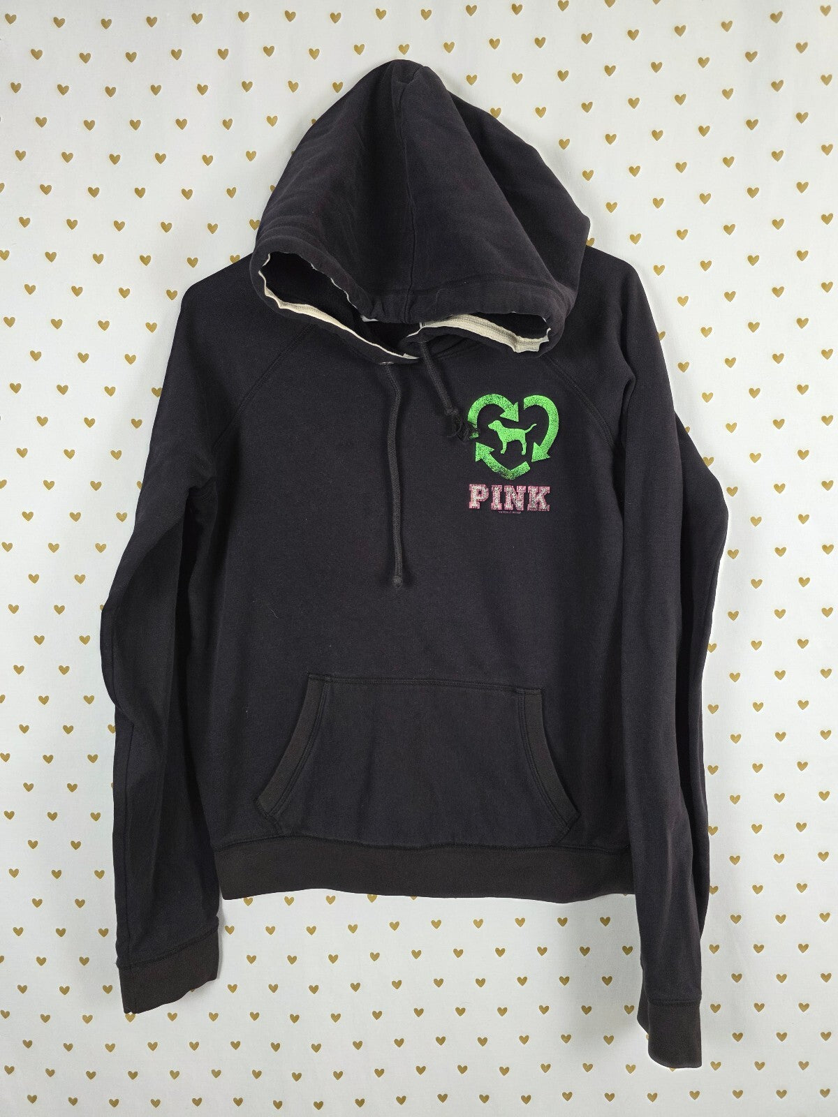 Victorias Secret Pink Vintage Y2k recycle Earth Love Hoodie Jacket Medium