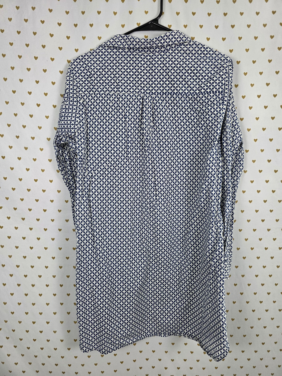 Victorias Secret Blue Button Front Nightgown Sleep Shirt Pajama Dress Large