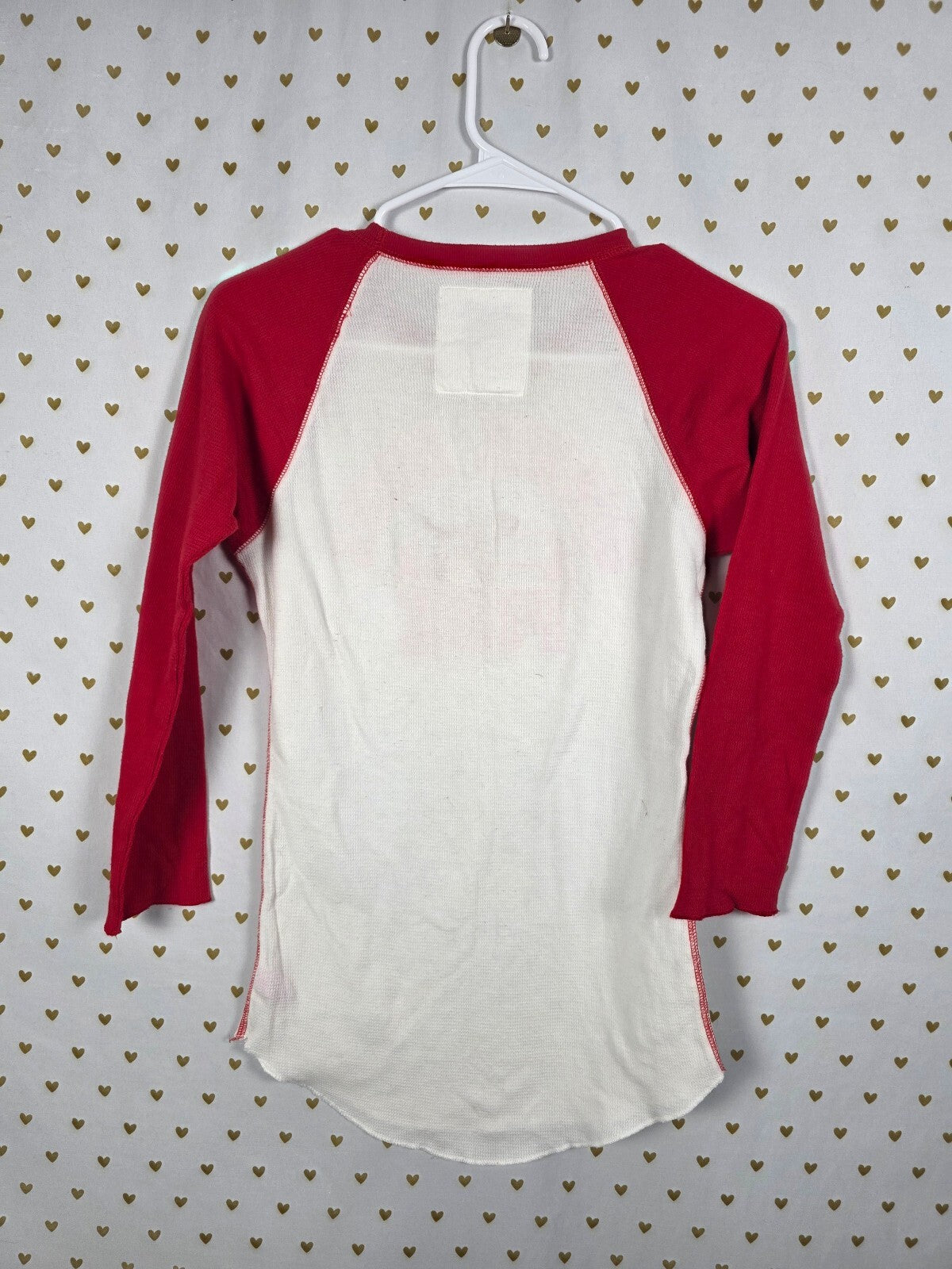 Victorias Secret PINK Vintage Themal Waffle Raglan Long Sleeve Shirt GIMME MORE