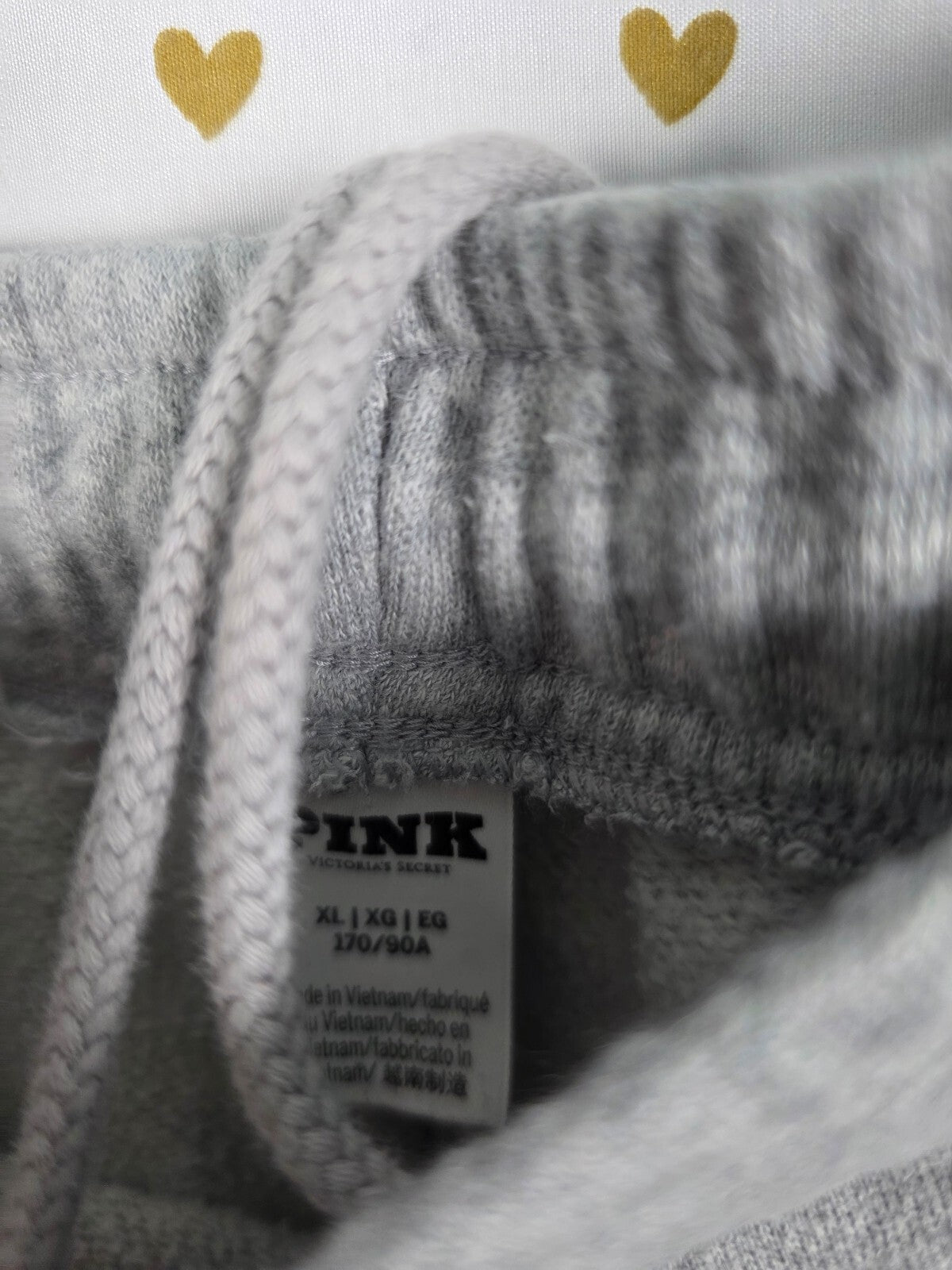 Victorias Secret PINK Grey XL Flared Sweatpants Logo Sweats Pockets