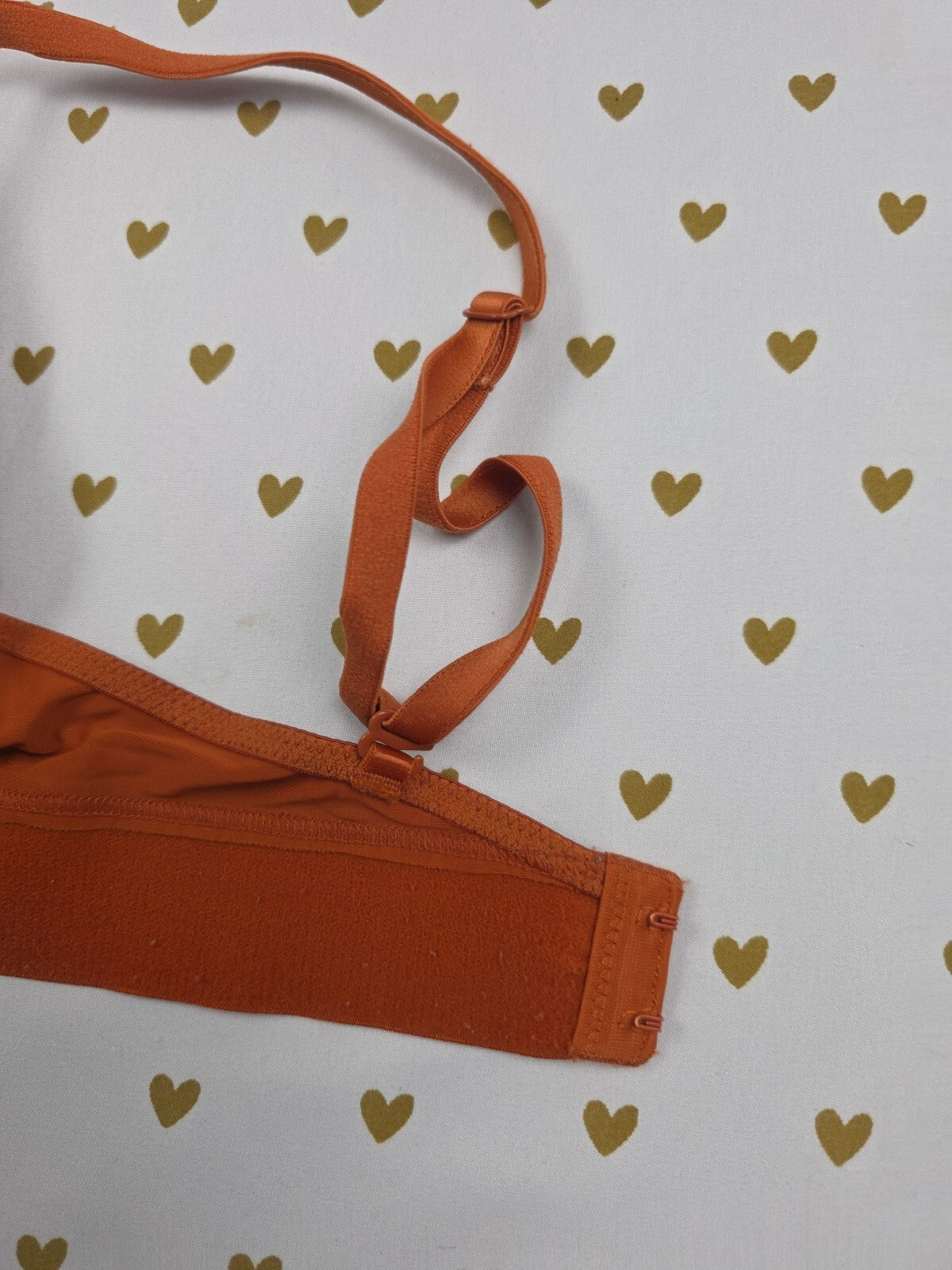 Victorias Secret Pink Burnt Orange Wireless No Wire Bra 36b Push Up