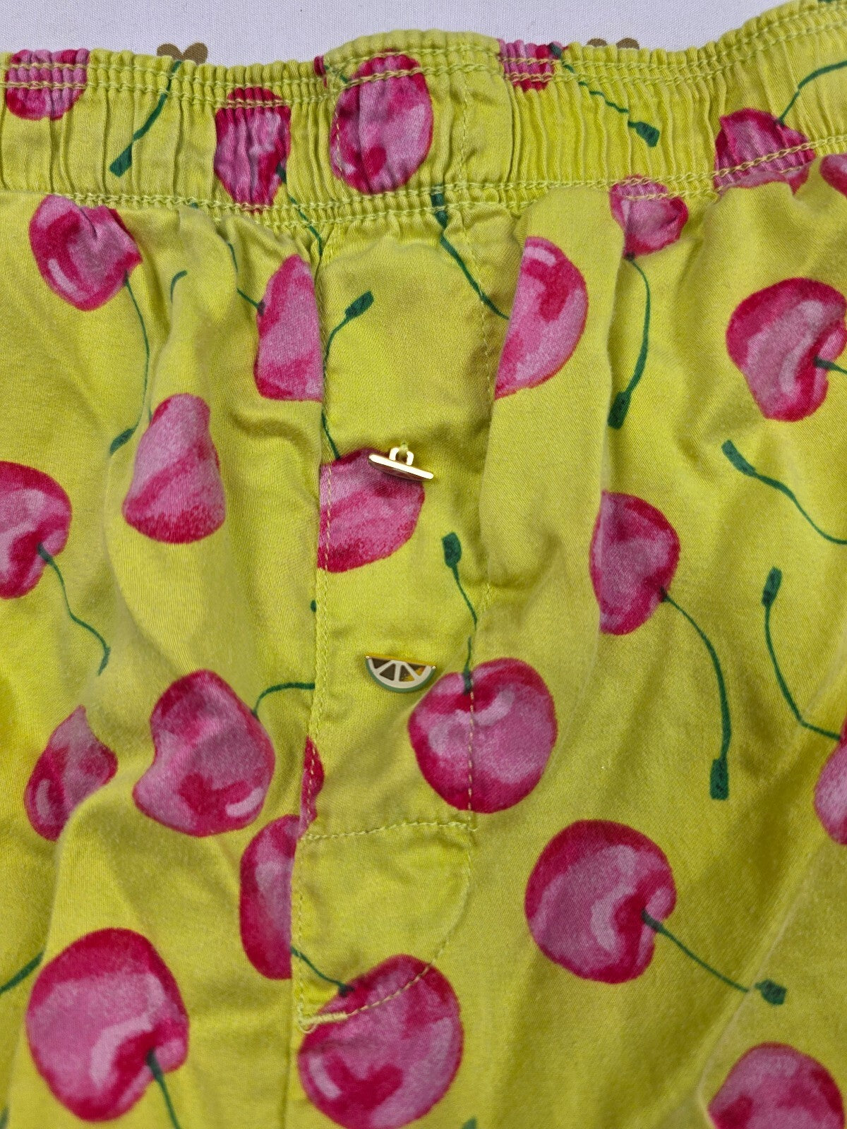 Victorias Secret PINK Silky Cherries XS Sleep Shorts Boxers Pajama Bottoms