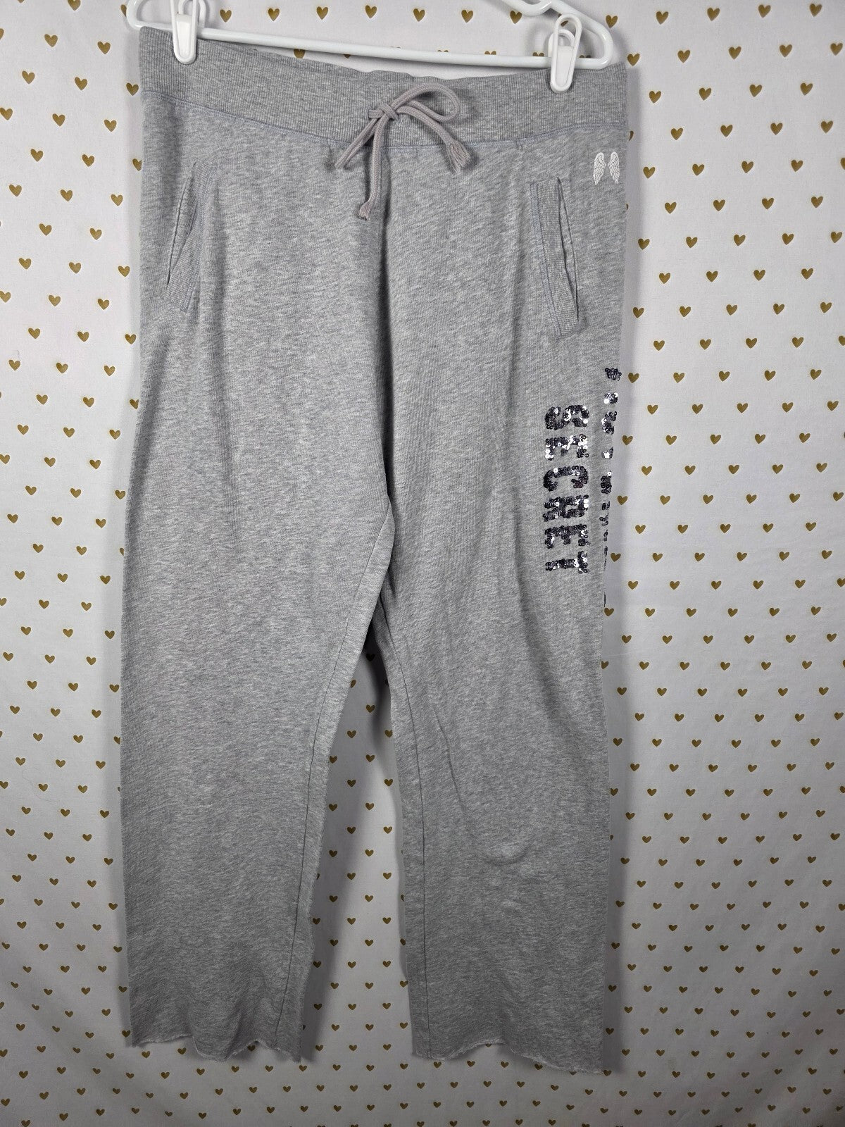 Victorias Secret Wings Angels Bling Sequined Sweats Sweatpants Medium Long