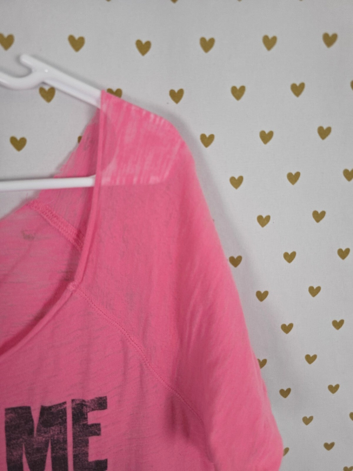 Vintage Victoria's Secret PINK Heart PINK Show Me Yours Pink Graphic Tee S