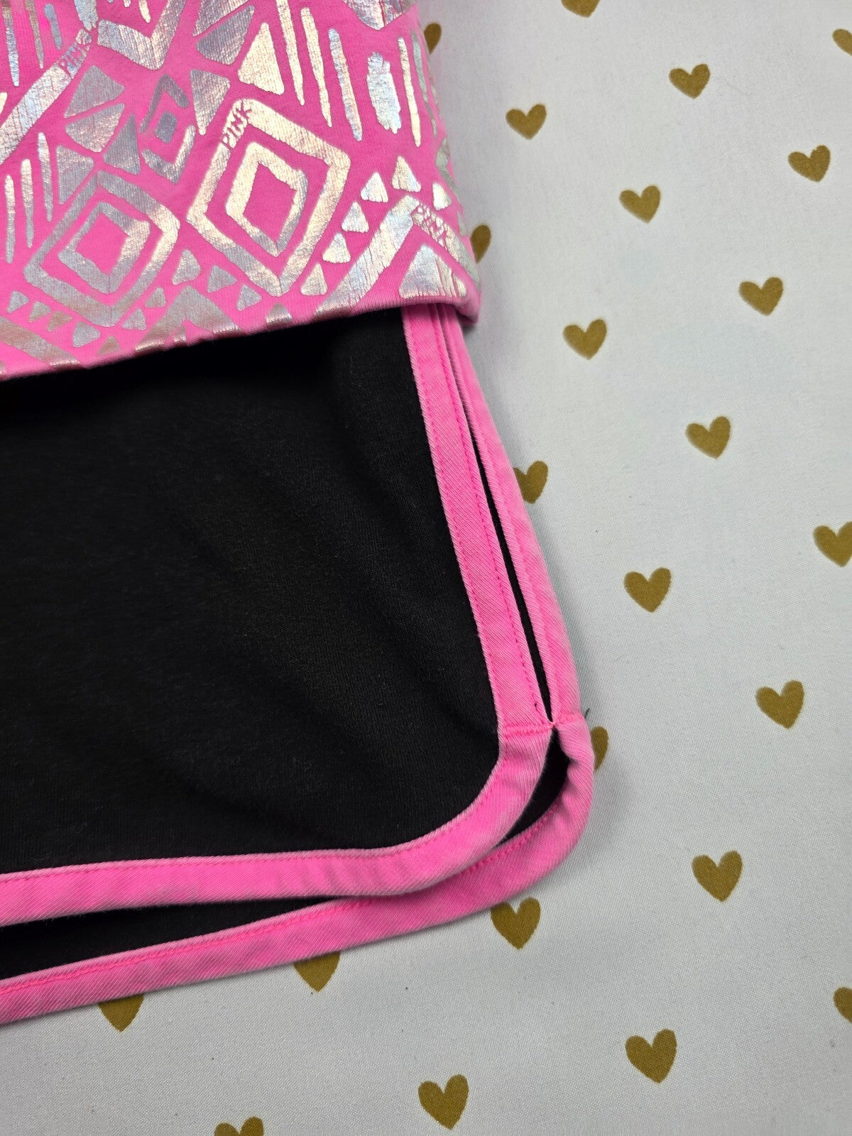 Victorias Secret PINK Foldover Shorts Yoga Holographic Y2k Vintage XS
