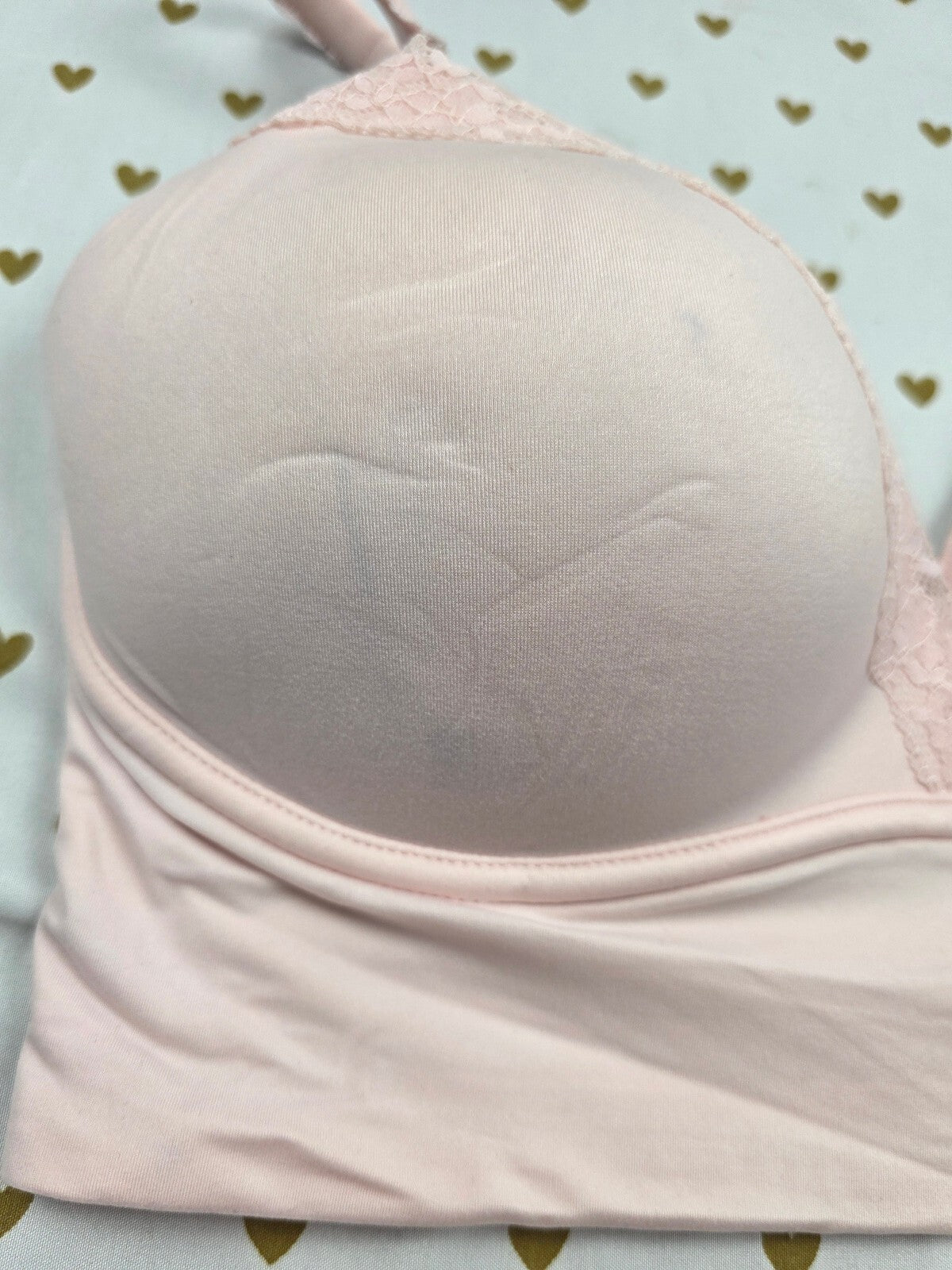 Victorias Secret Blush Pink 34D Padded No Wire Wireless Bra