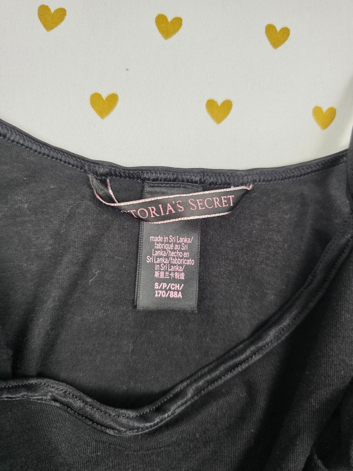 Victorias Secret Black Cinched Side babydoll Tank Top Soft Small