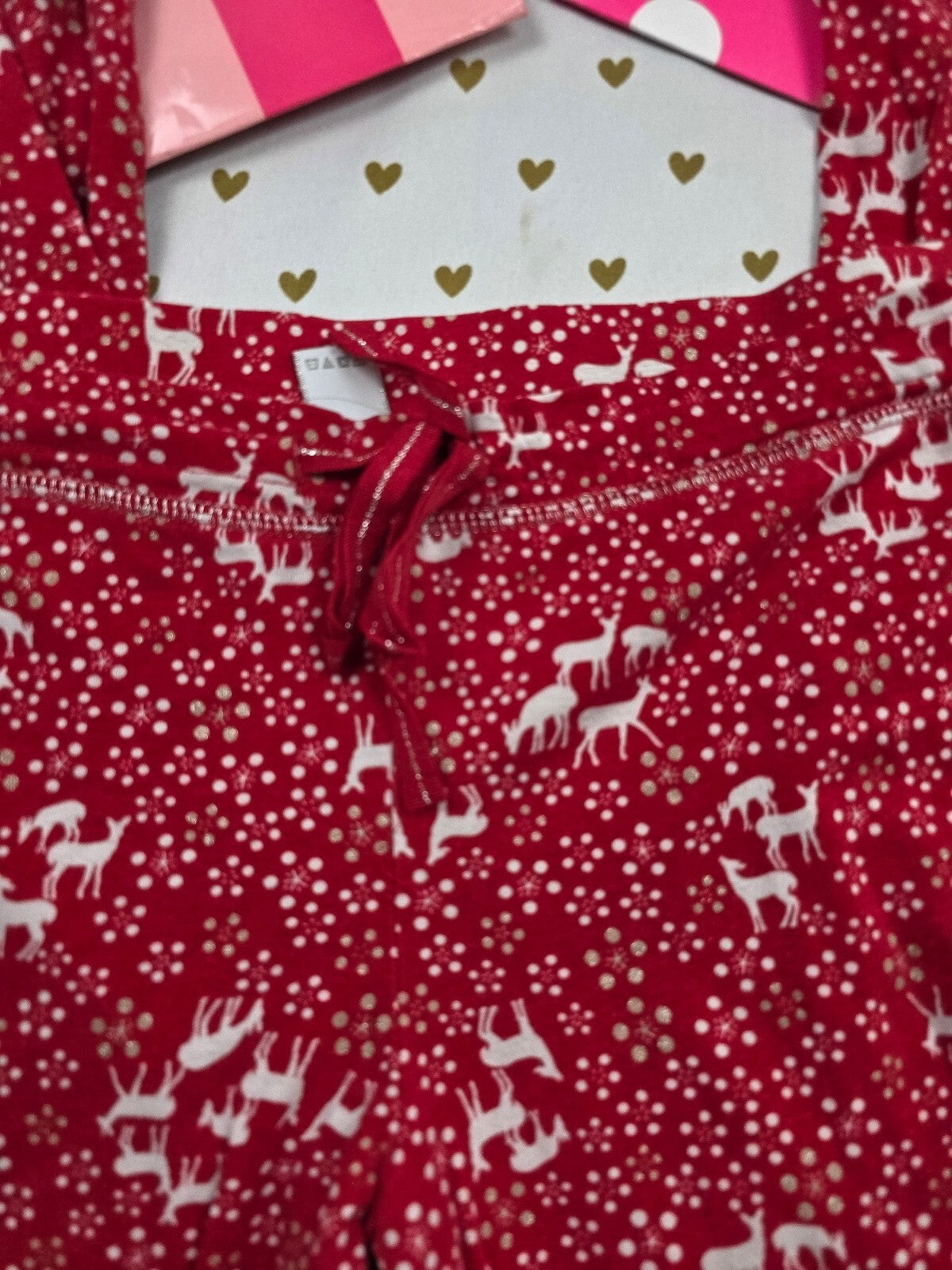 Victorias Secret Red Cotton Polka Dot Medium Sleep Pants Pajama PJ Bottoms