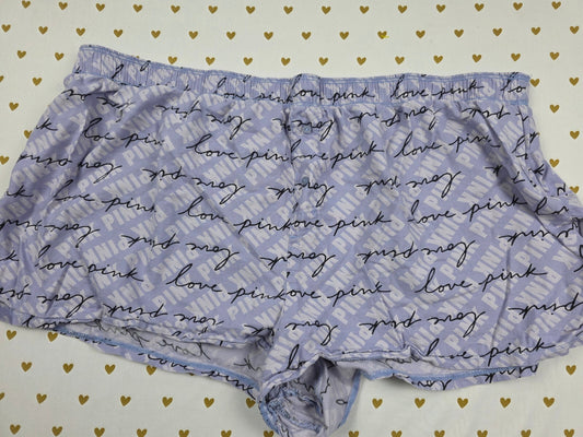 Victorias Secret PINK Logo 2XL XXL Sleep Shorts Boxers Pajama Bottoms