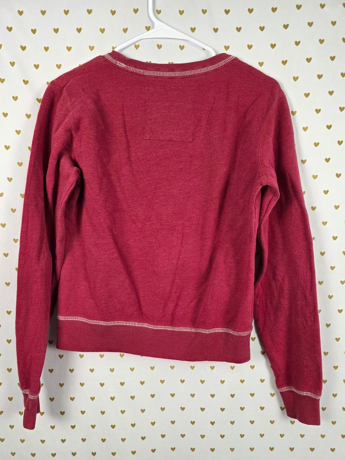 Victorias Secret Pink Vintage crest y2k Crew Sweater Shirt Maroon Small