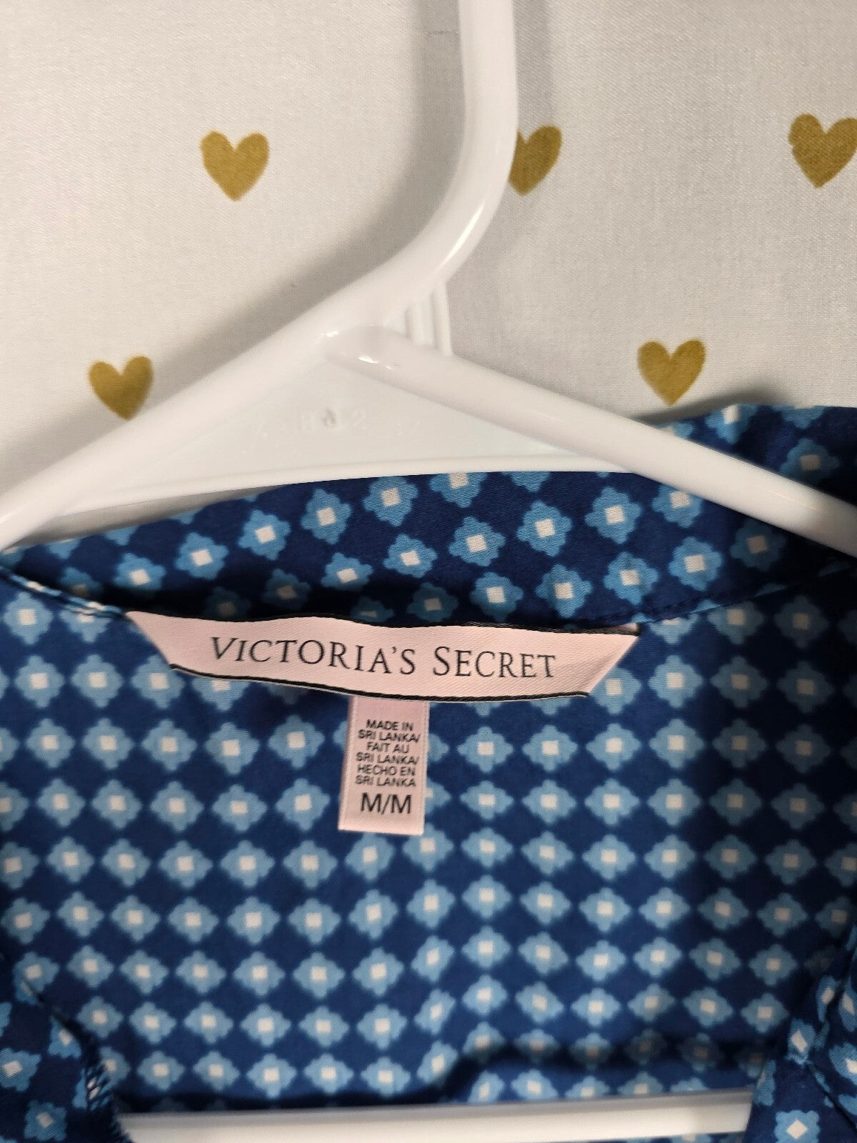 Victorias Secret Medium Blue Long Sleeve Nightgown Sleep Shirt