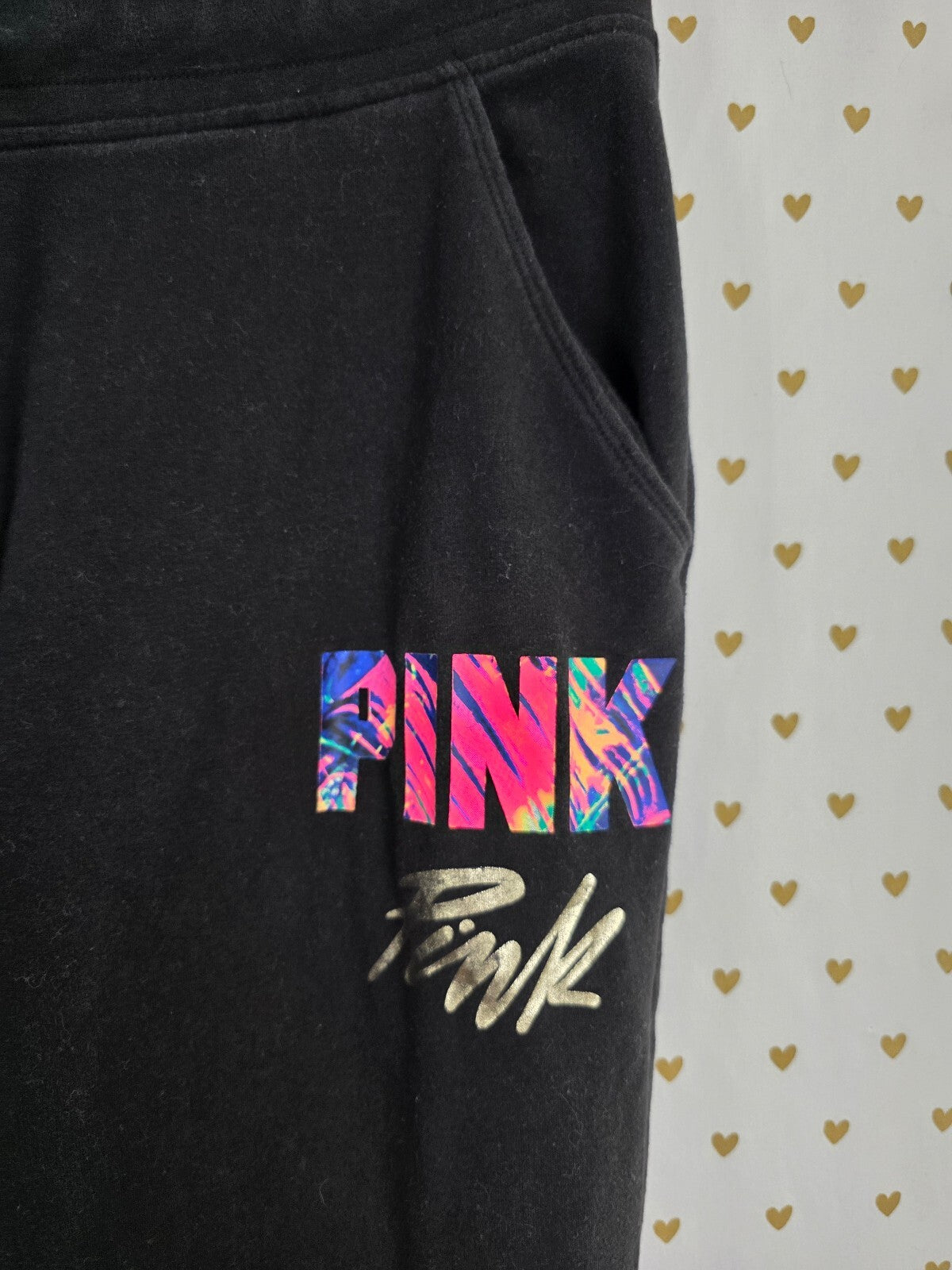 Victorias Secret Pink Slouchy Neon Logo Sweater Set outfit Med Large HTF