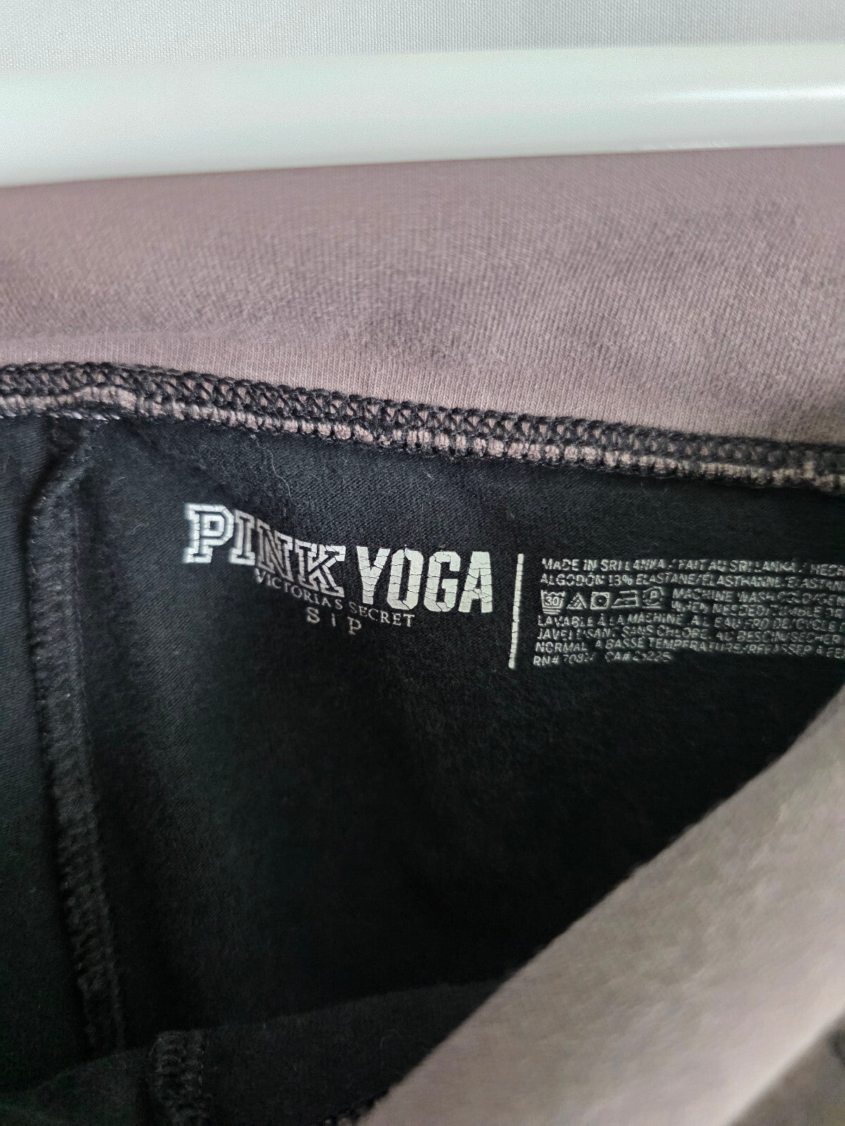 Victorias Secret PINK Grey Crest Vintage Y2k Foldover Yoga Pants Small