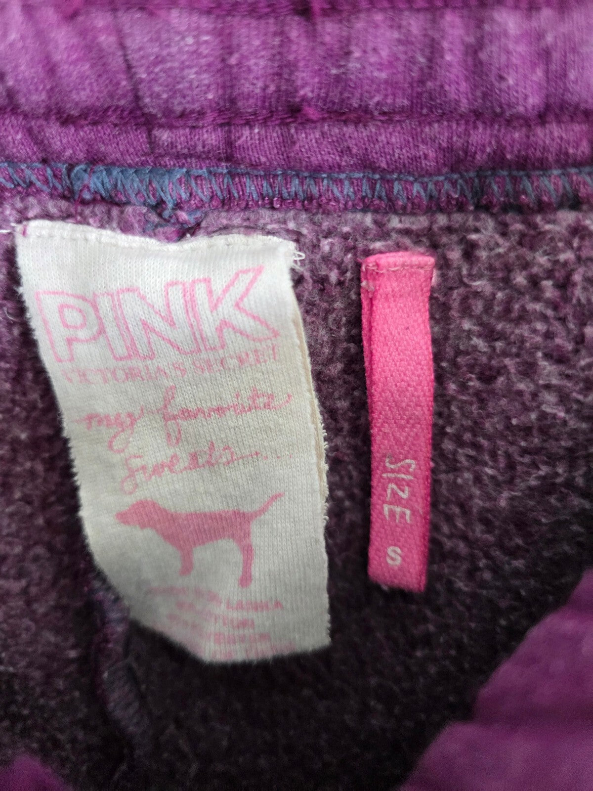 Victorias Secret PINK Purple Rock N Roll Sweats Sweatpants Y2k Small