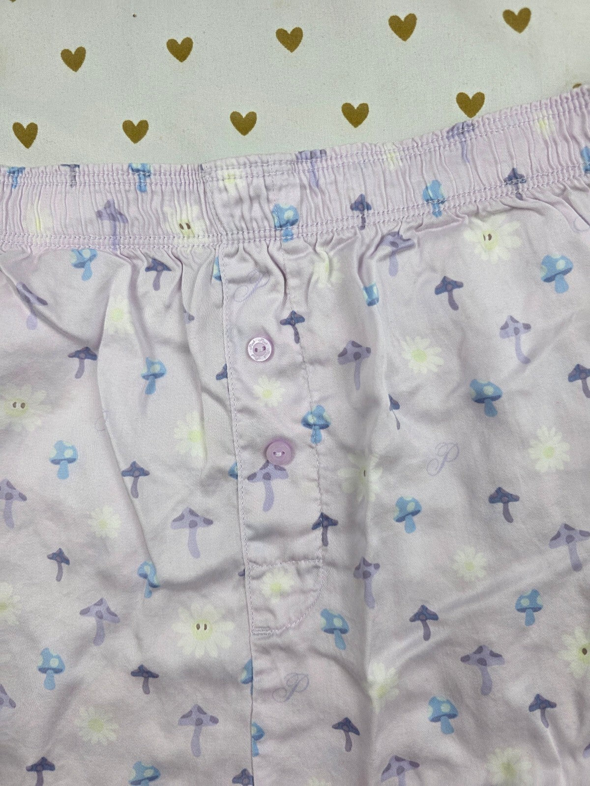Victorias Secret PINK Mushrooms Silky Medium Sleep Shorts Boxers Pajama Bottoms