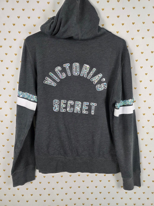 Victorias Secret Angels BLING WINGS Sequined Logo Jacket Full zip LARGE