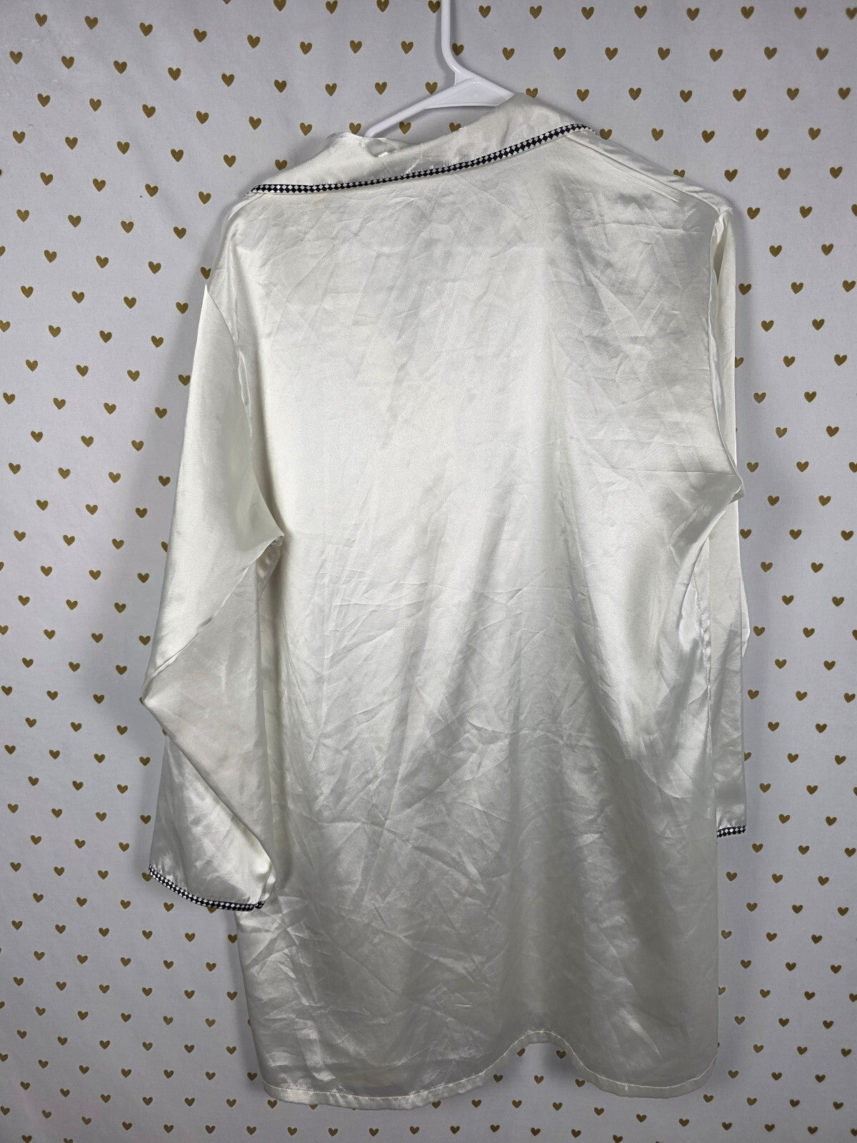 Victorias Secret White vintage heart label nightgown Sleep Shirt Small