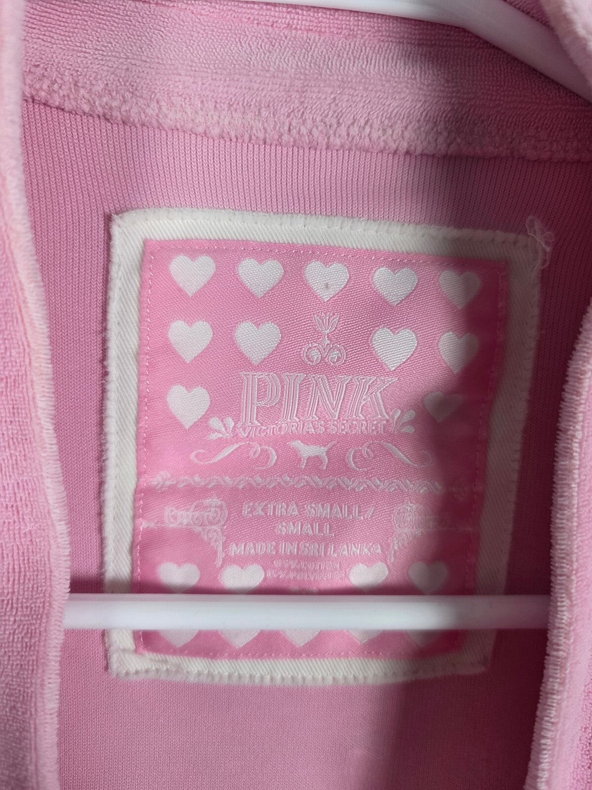 Vintage 2008 Victoria’s Secret PINK C’est Pink So Chic BLING Terry Robe XS/S HTF