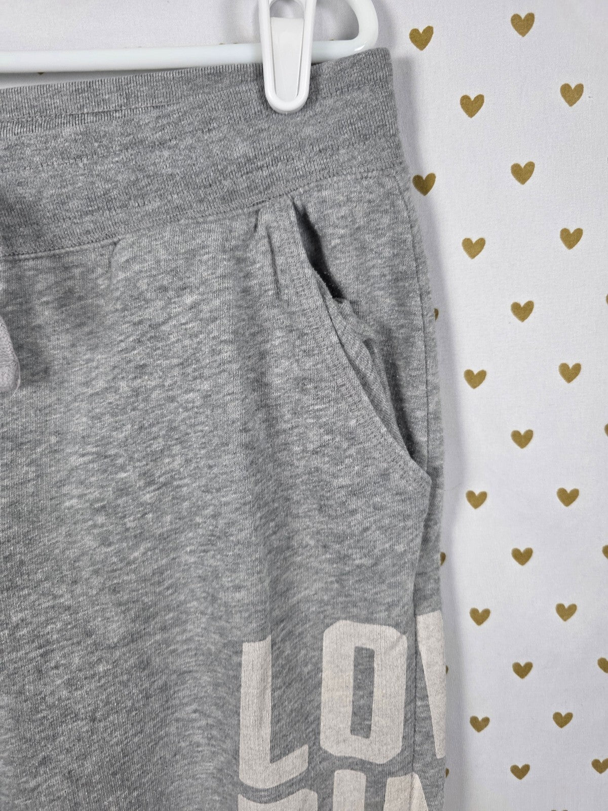 Victorias Secret PINK Vintage Pocket Joggers LOVE Grey Sweats XS