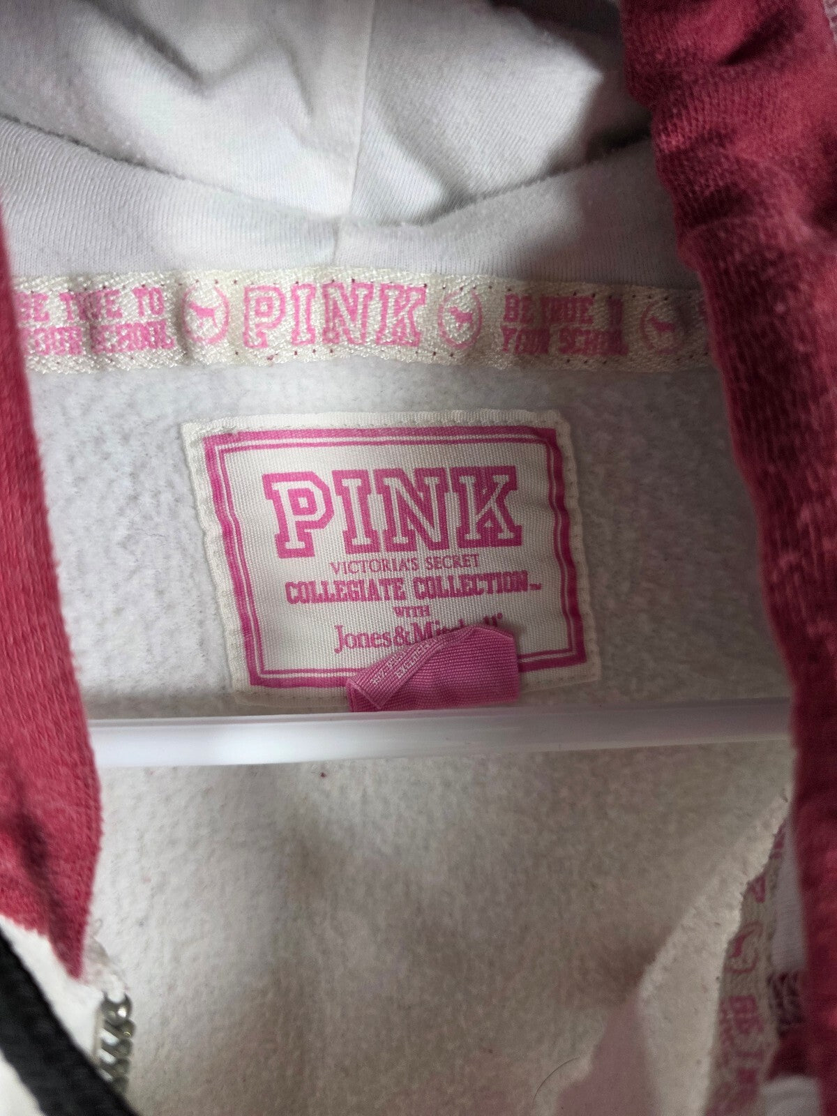 Victorias Secret Pink Texas A&M Vintage AGGIES hoodie Jacket Full zip SMALL