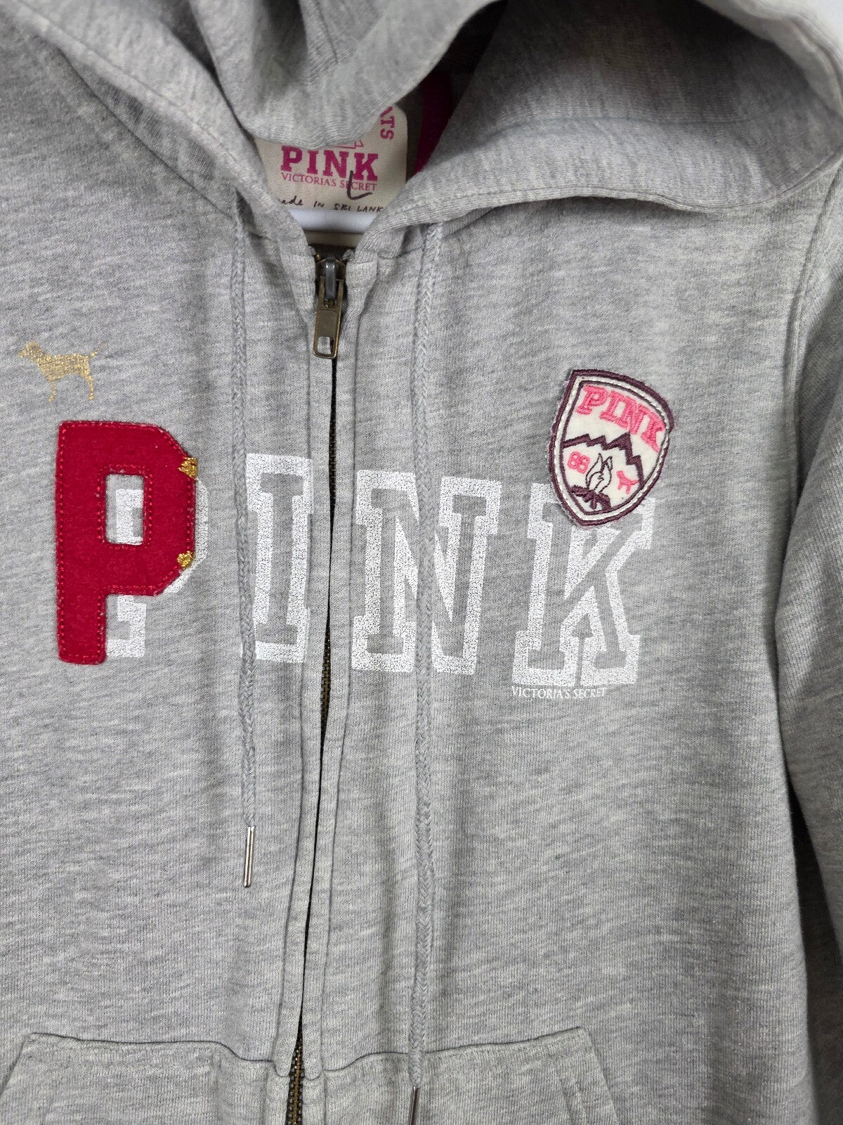 Victorias Secret Pink Road Trip Full zip Vintage y2k Hoodie Jacket Large