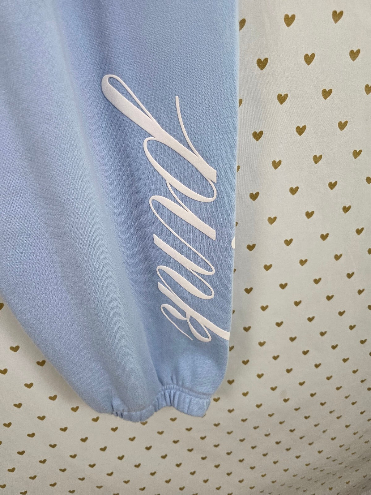 Victorias Secret PINK Light Blue Logo Sweats Sweatpants XXL 2XL Pockets