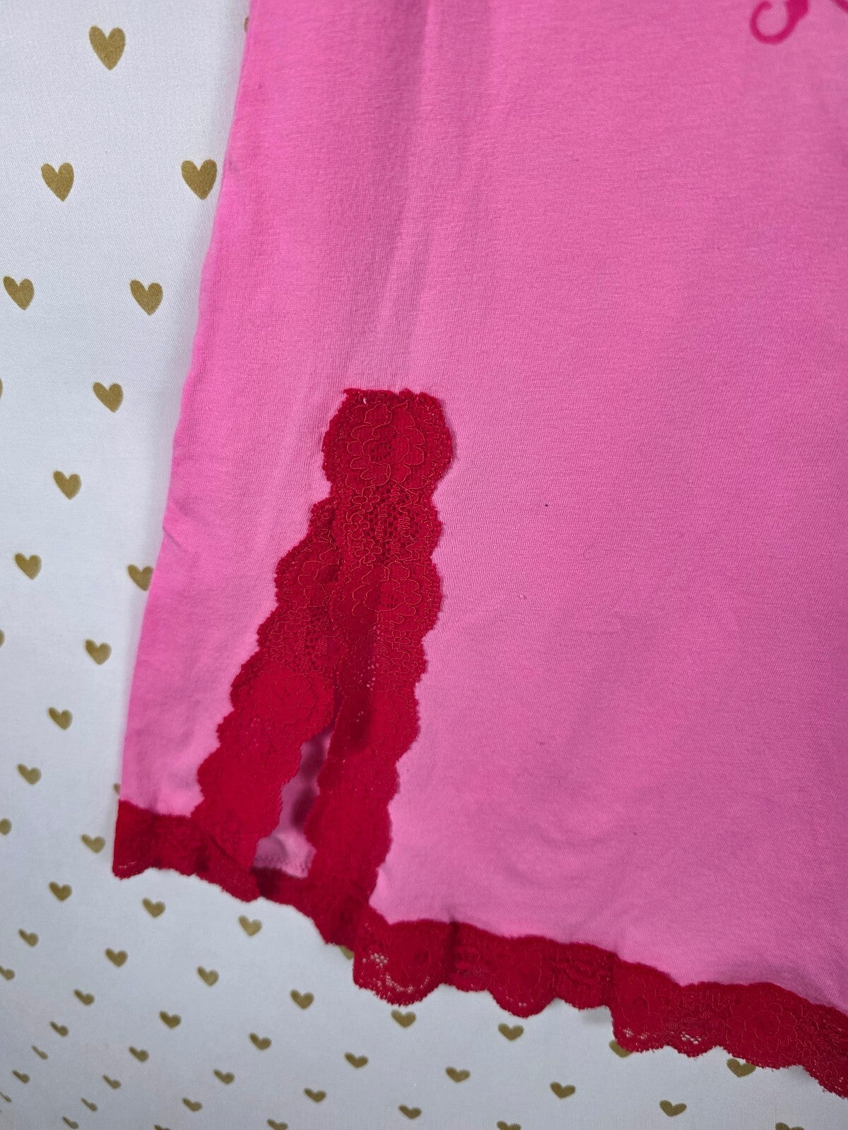 Victorias Secret PINK VINTAGE y2k Lace Trm babydoll slip Dress HTF RARE Medium