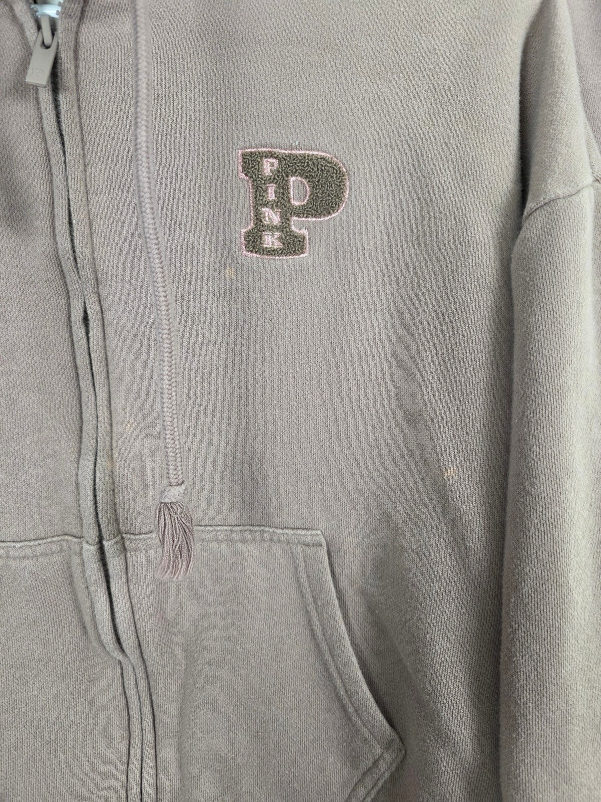Victorias Secret Pink Crest Hoodie Jacket Full Zip Sweats Sweatpants SET Small