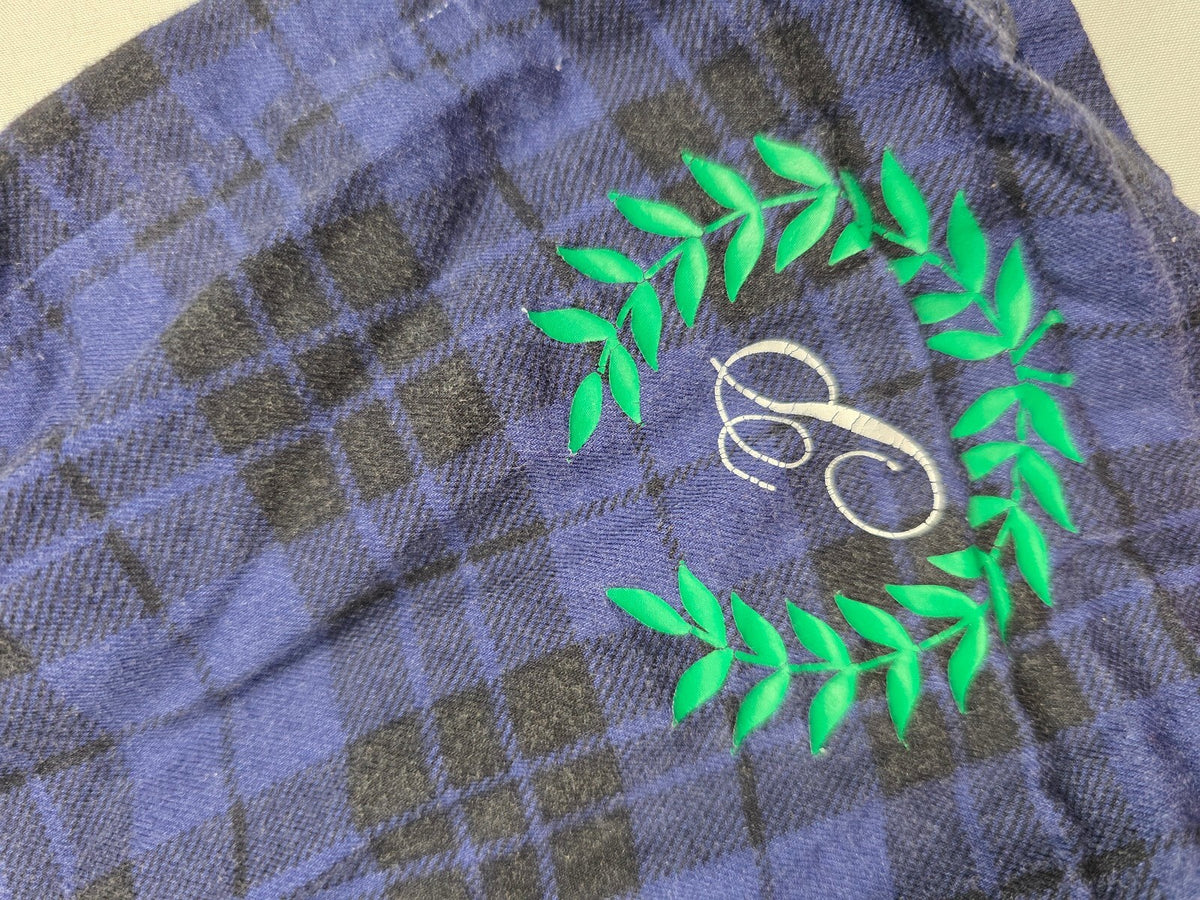 Victorias Secret PINK  Blue Plaid LARGE Sleep Shorts Boxers Pajama Bottoms
