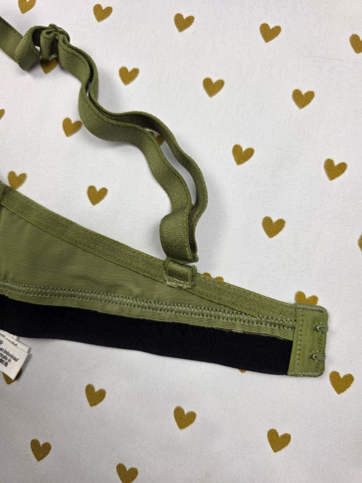 Victorias Secret Green PINK Camo Camouflage 36C Wireless No Wire Bra