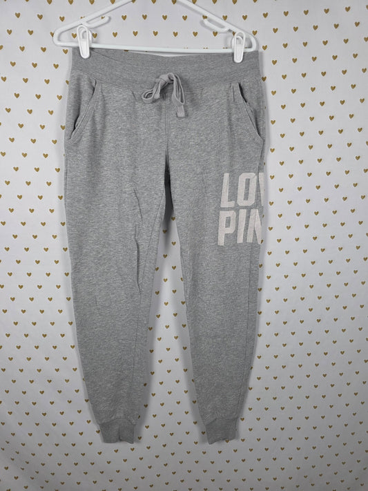 Victorias Secret PINK Vintage Pocket Joggers LOVE Grey Sweats XS
