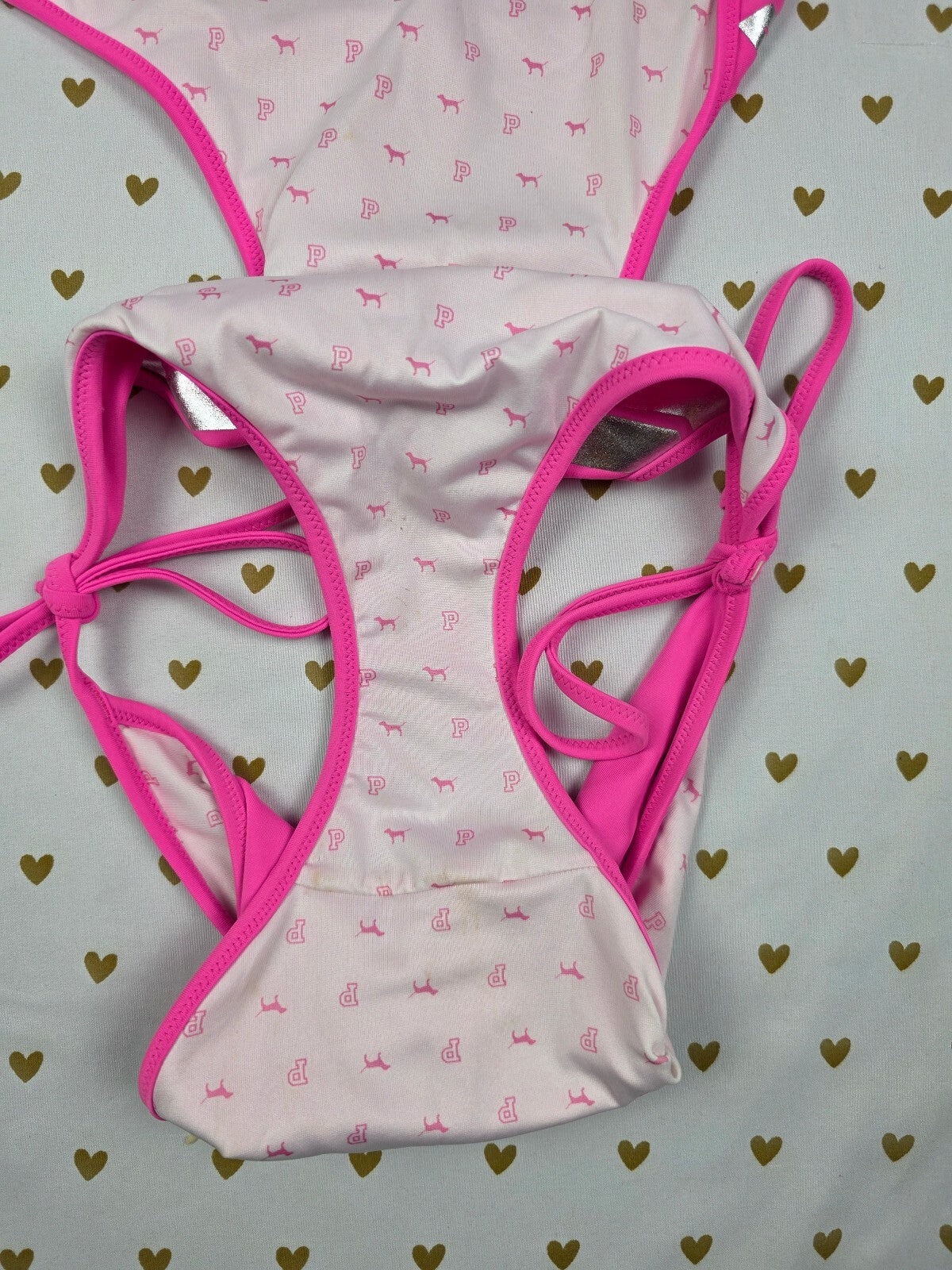 RARE VINTAGE Victoria's Secret PINK MONOKINI Cutout One Piece Swimsuit XS NEW