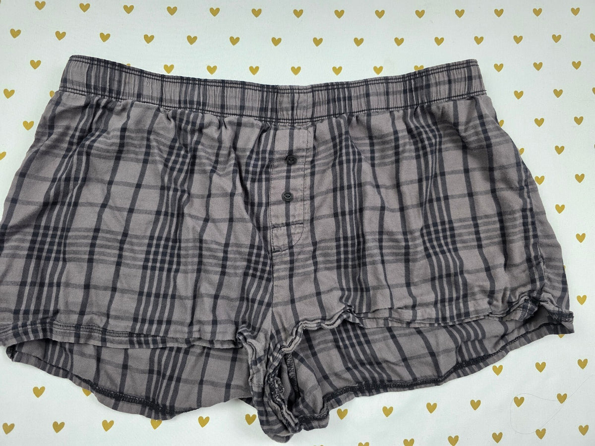 Victorias Secret PINK Plaid Medium Sleep Shorts Boxers Pajama Bottoms
