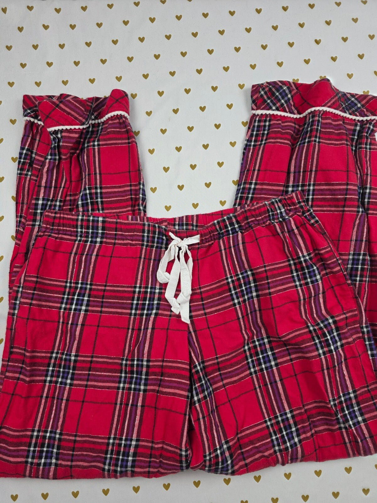 Victorias Secret Red Plaid Sleep Pants Pajama Bottoms MEDIUM Short