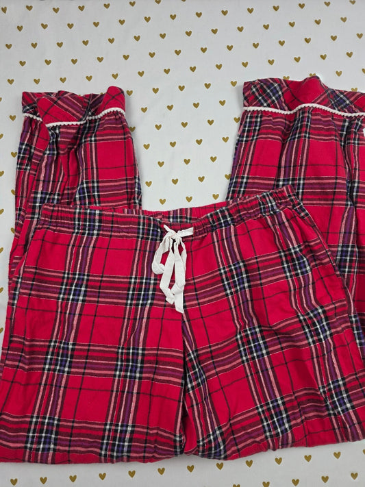 Victorias Secret Red Plaid Sleep Pants Pajama Bottoms MEDIUM Short
