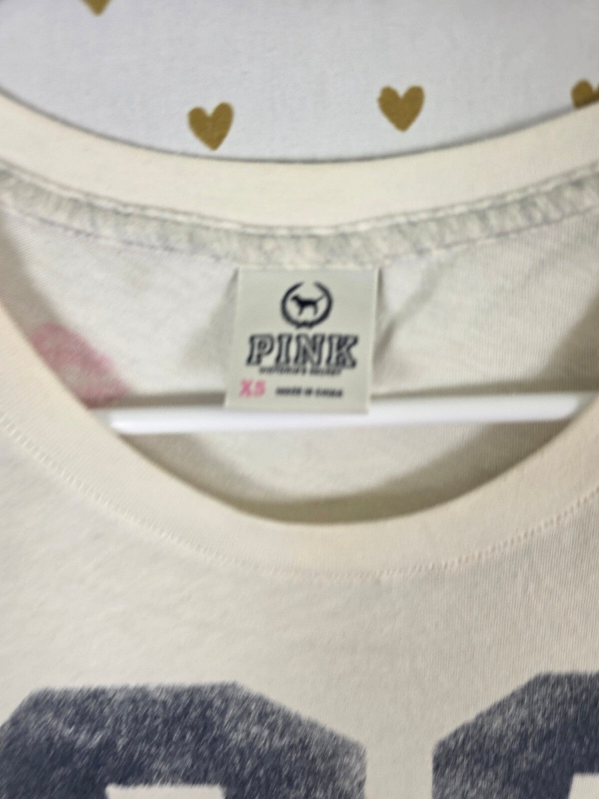 Victorias Secret PINK Vintage 86 White Y2k XS Tee Shirt