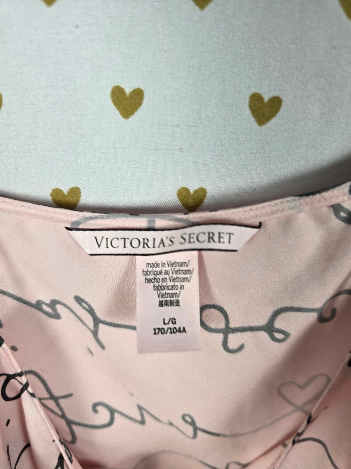 Victorias Secret Sleep SET 2pc Outfit Pajama Satin Tank Top Shorts Large