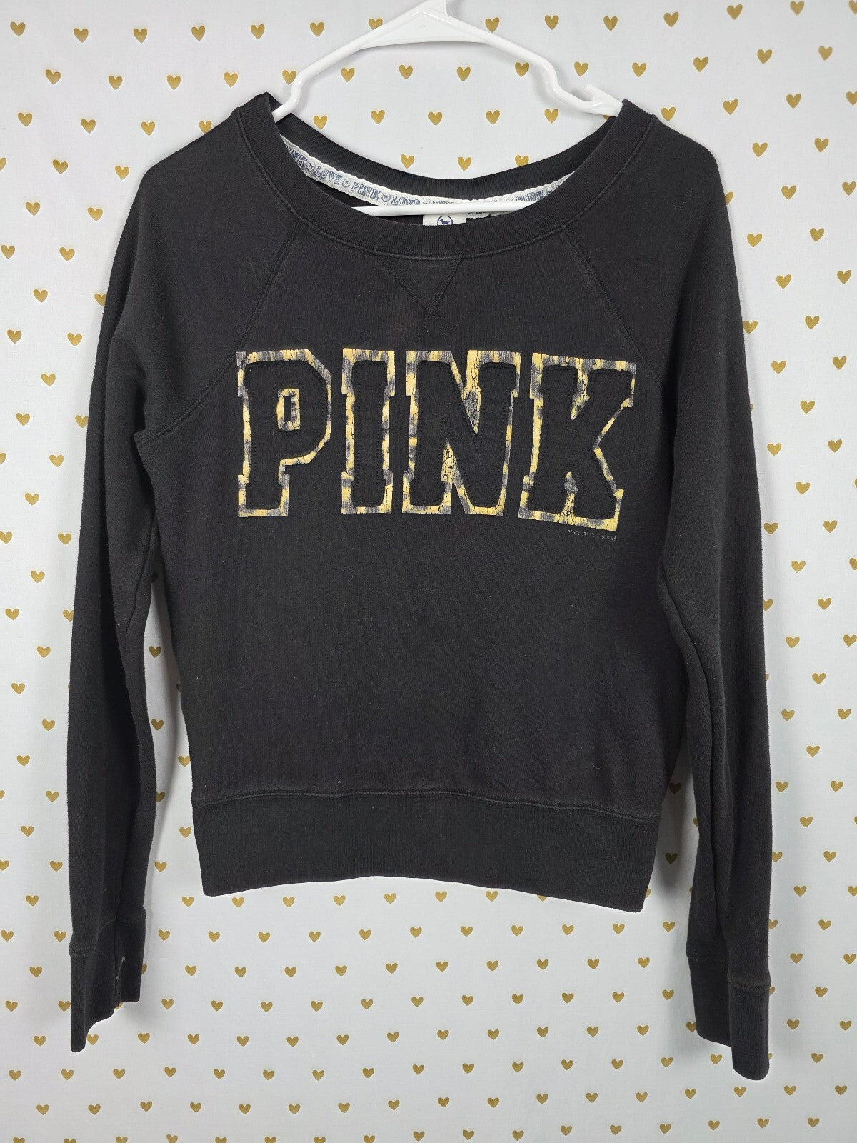 Victorias Secret Pink Cheetah Leopard VINTAGE y2k Sweater Shirt Logo  Small