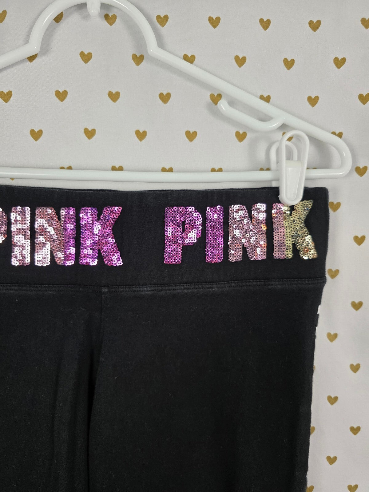 Victorias Secret PINK BLING Gradient Sequined Yoga Pants MEDIUM