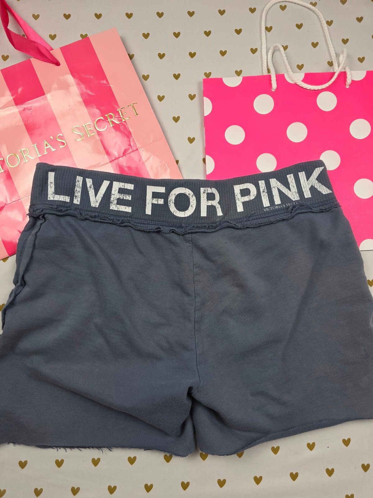 Victorias Secret PINK Vintage XS Blue Logo Shorts Y2k