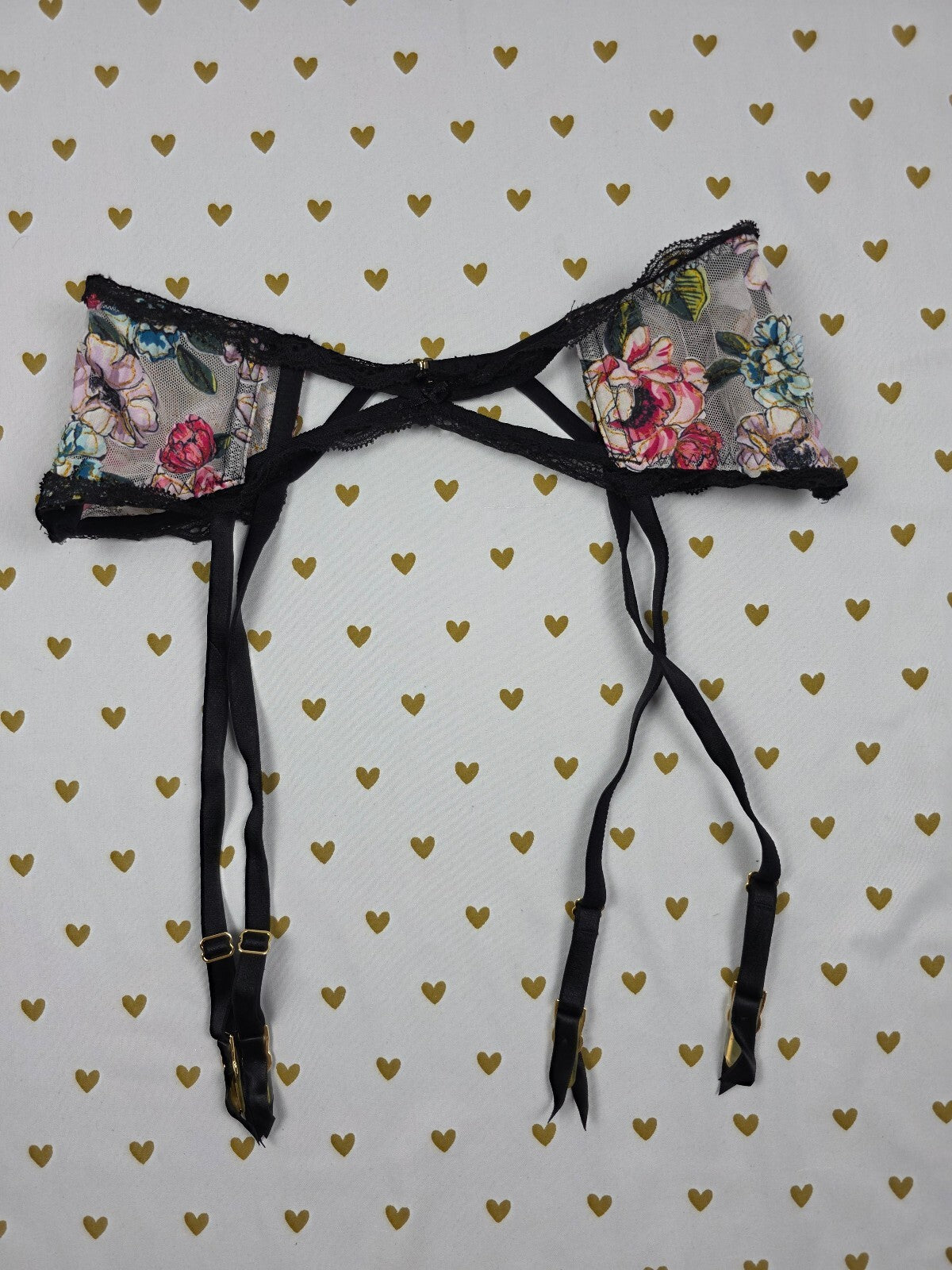 Victorias Secret Very sexy XS SMALL Floral Garter Belt