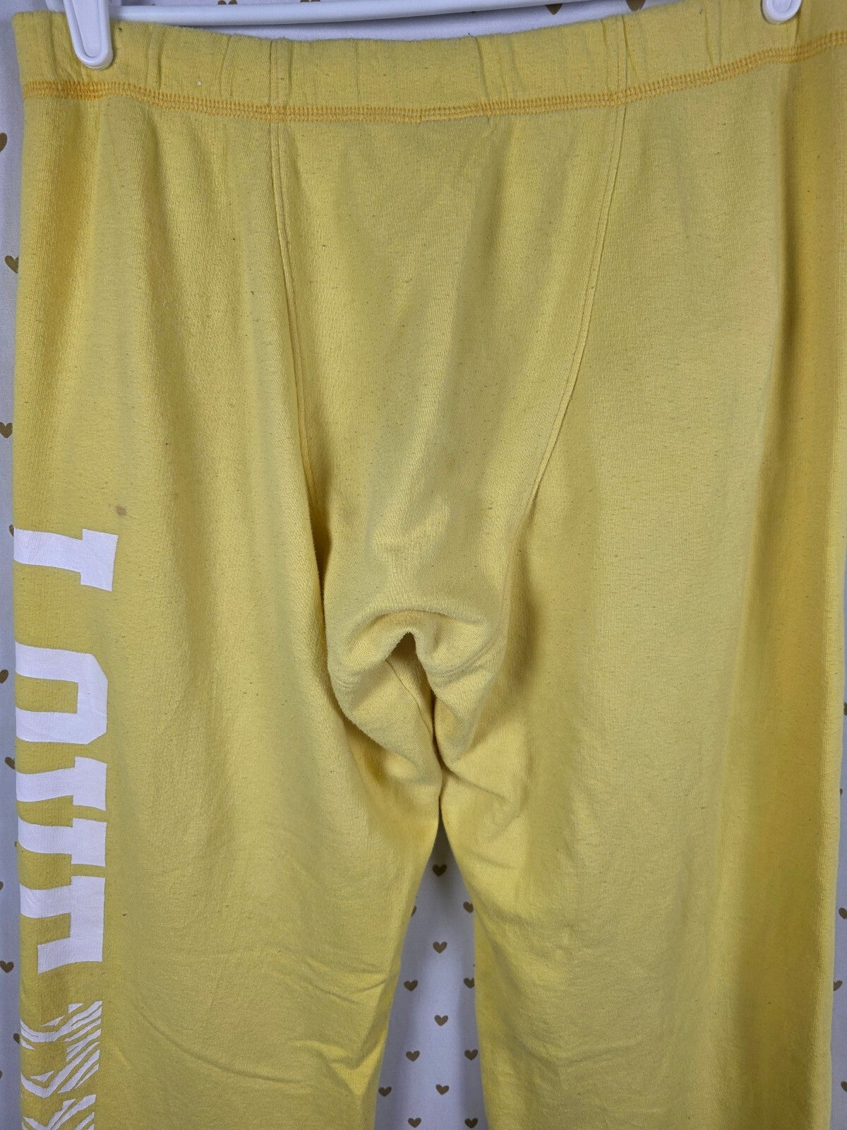 Victorias Secret PINK Vintage Y2k Yellow Zebra Flare Sweats Sweatpants Small