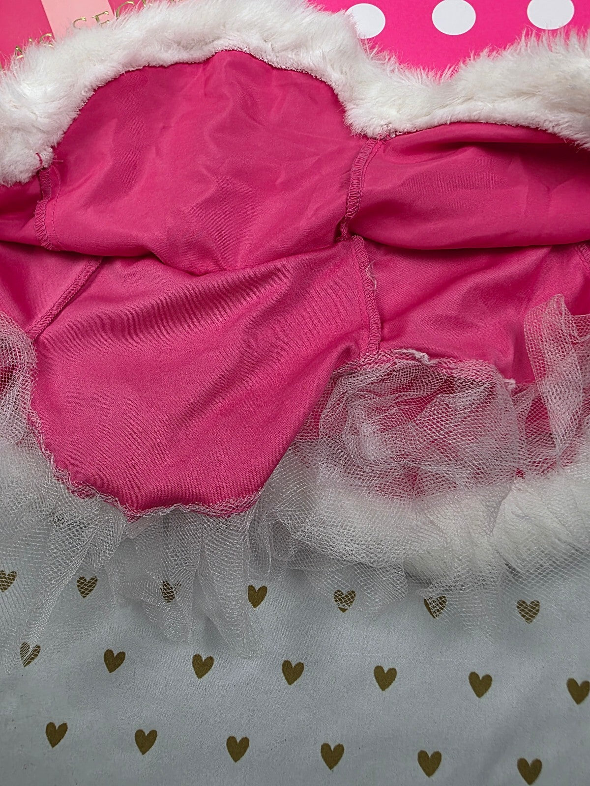 Vintage Victoria's Secret Sexy Santa Pink Satin Fur Mini Skirt NWT Y2K