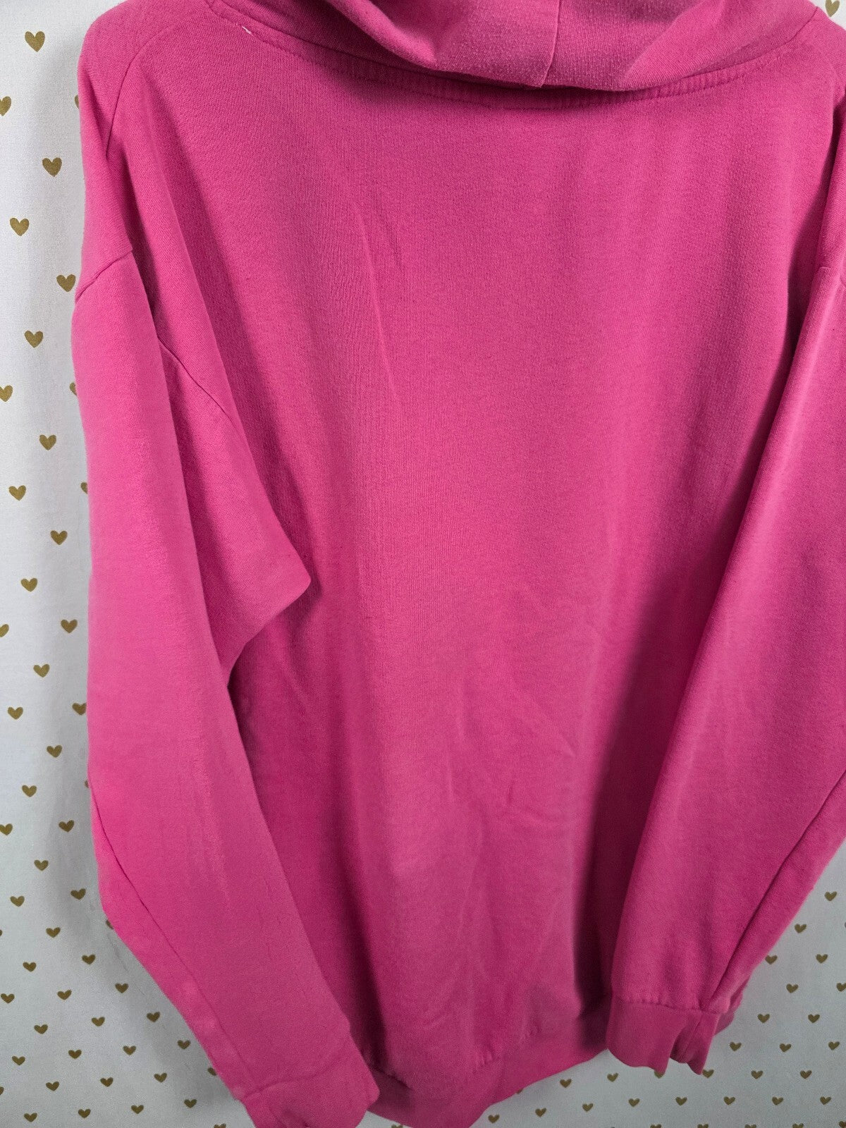 Victorias Secret Pink Leopard Cheetah Logo Oversized Pullover Hoodie Sweater MED