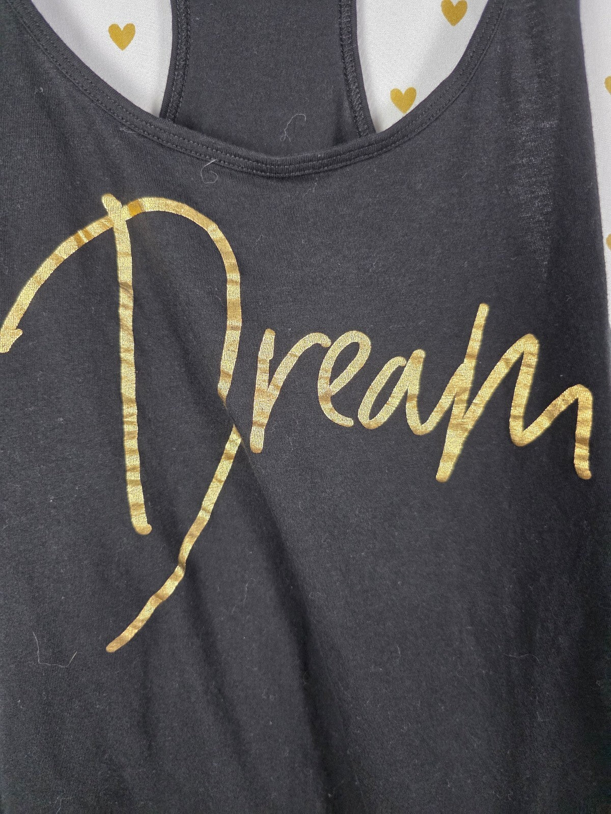 Victorias Secret DREAM Gold Logo Tank Top Nightgown Sleep Shirt XL