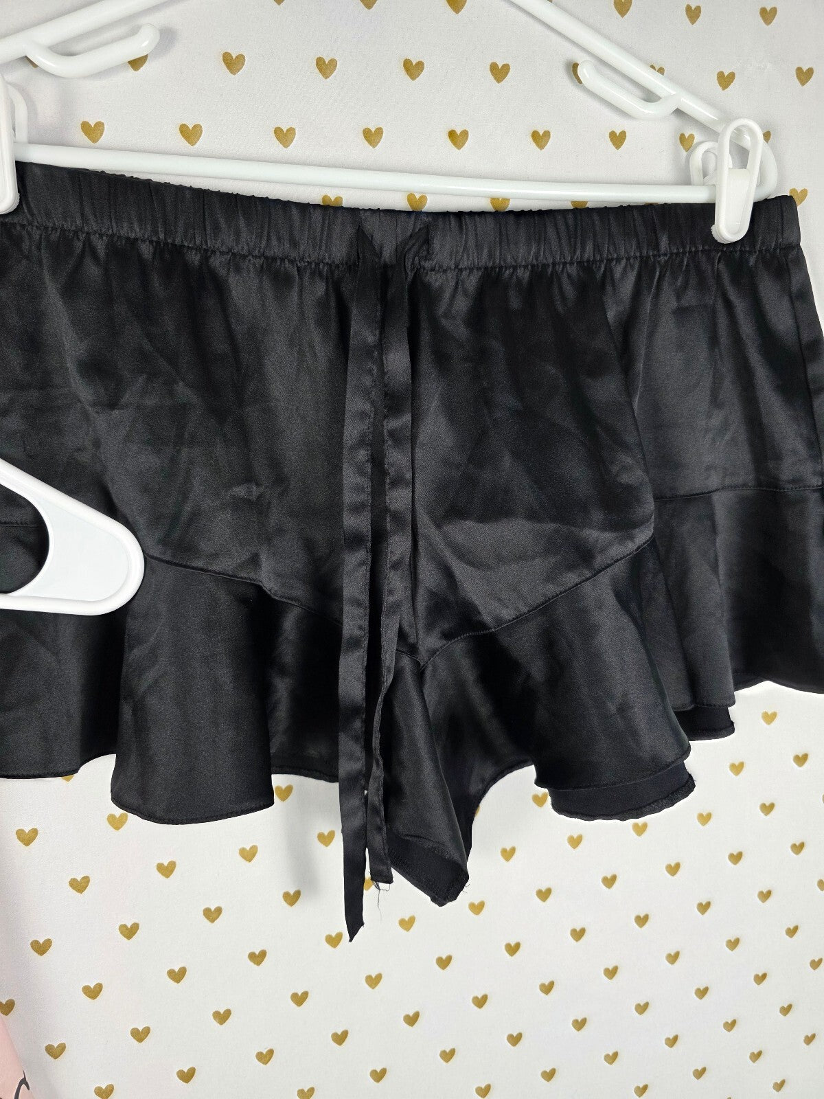 Victorias Secret Sleep SET 2pc Outfit Pajama Satin Tank Top Shorts Large