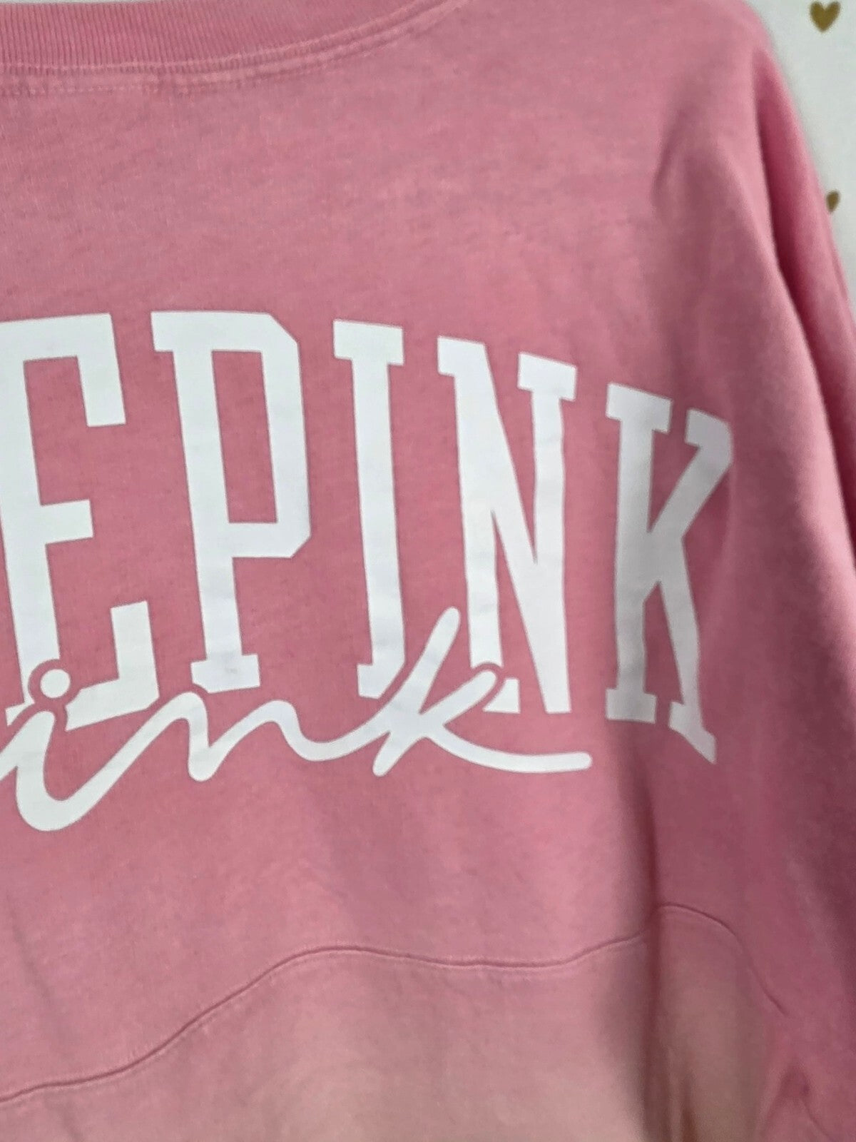 Victorias Secret Pink Gradient Logo sweater Shirt Oversized  large