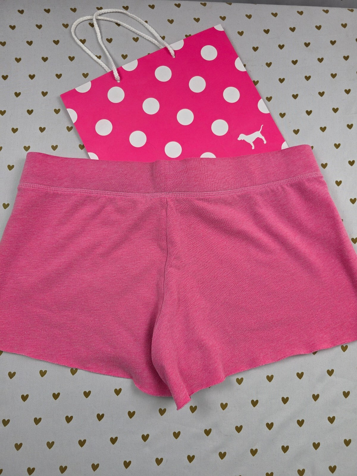Victorias Secret PINK Vintage Logo Crest y2k Sweat Shorts Large