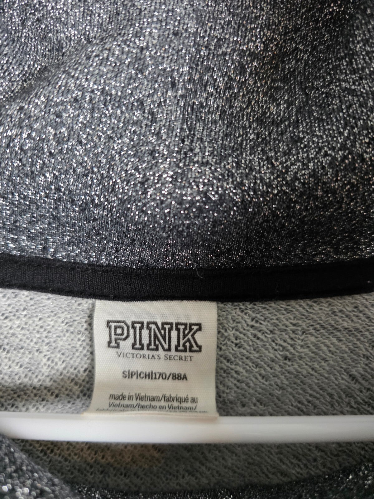 Victoria's Secret PINK Shimmer Flip Sequin Rainbow Sweater Sweats Set SM BLING