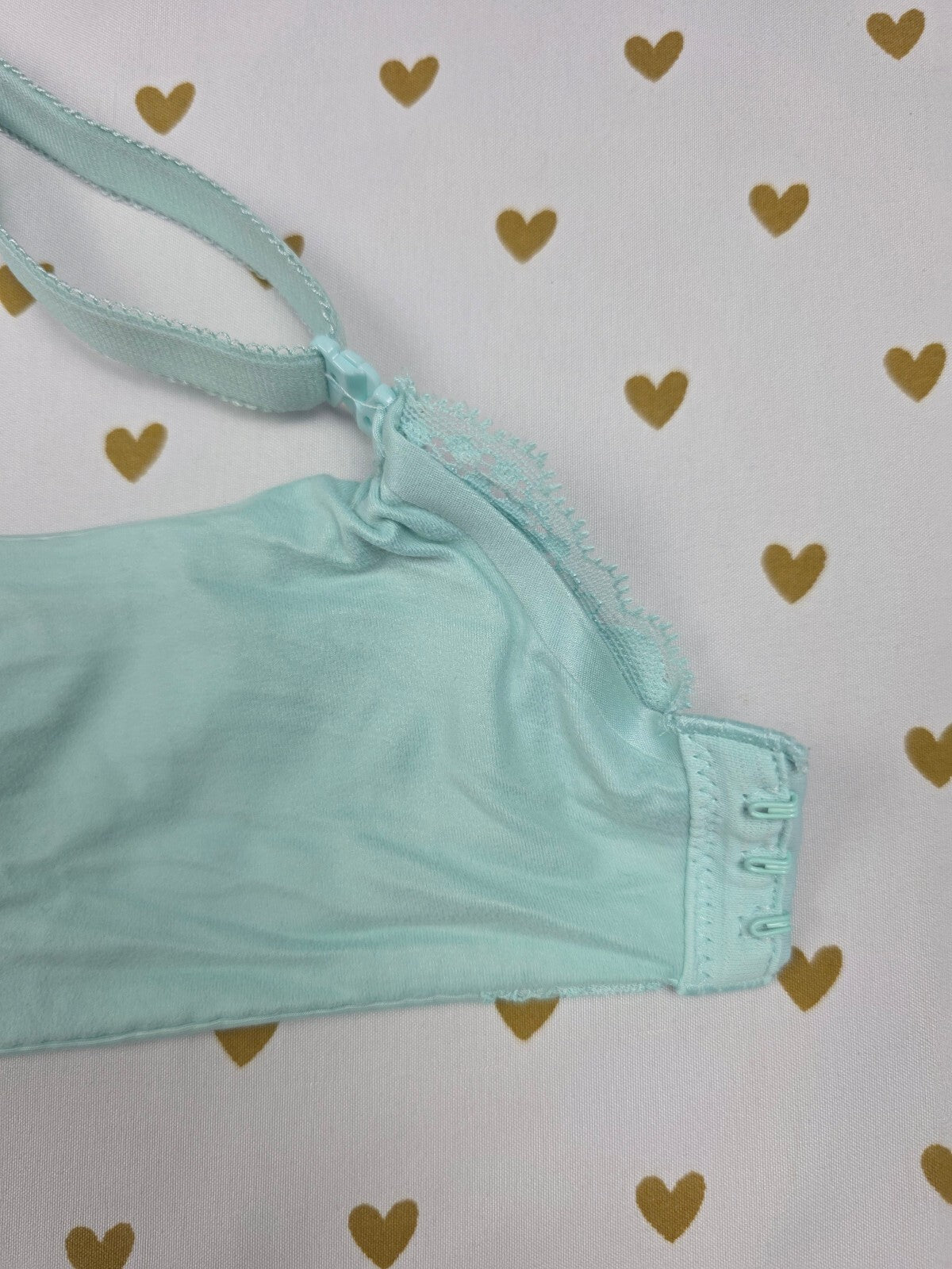Victorias Secret Light Blue Lined Demi Balconette Bra 38DD